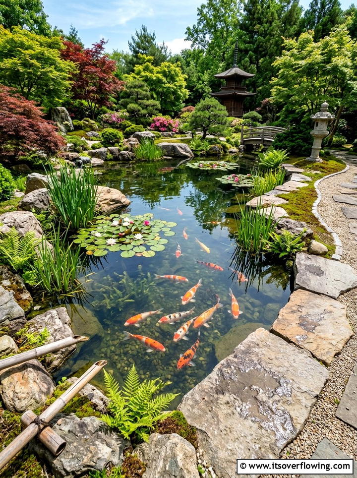 Koi pond - 25 garden design ideas with focal points