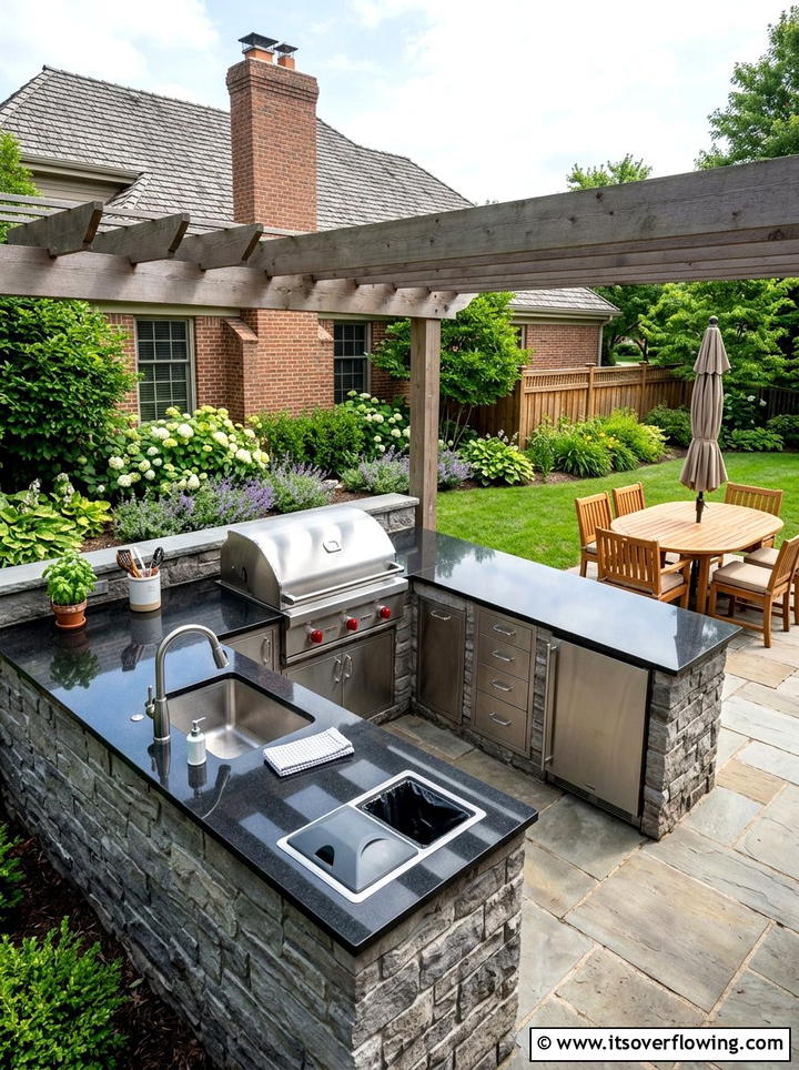 L shaped outdoor kitchen - 25 backyard ideas with outdoor kitchen
