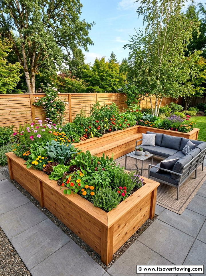 L shaped raised bed - 25 garden design ideas with raised beds