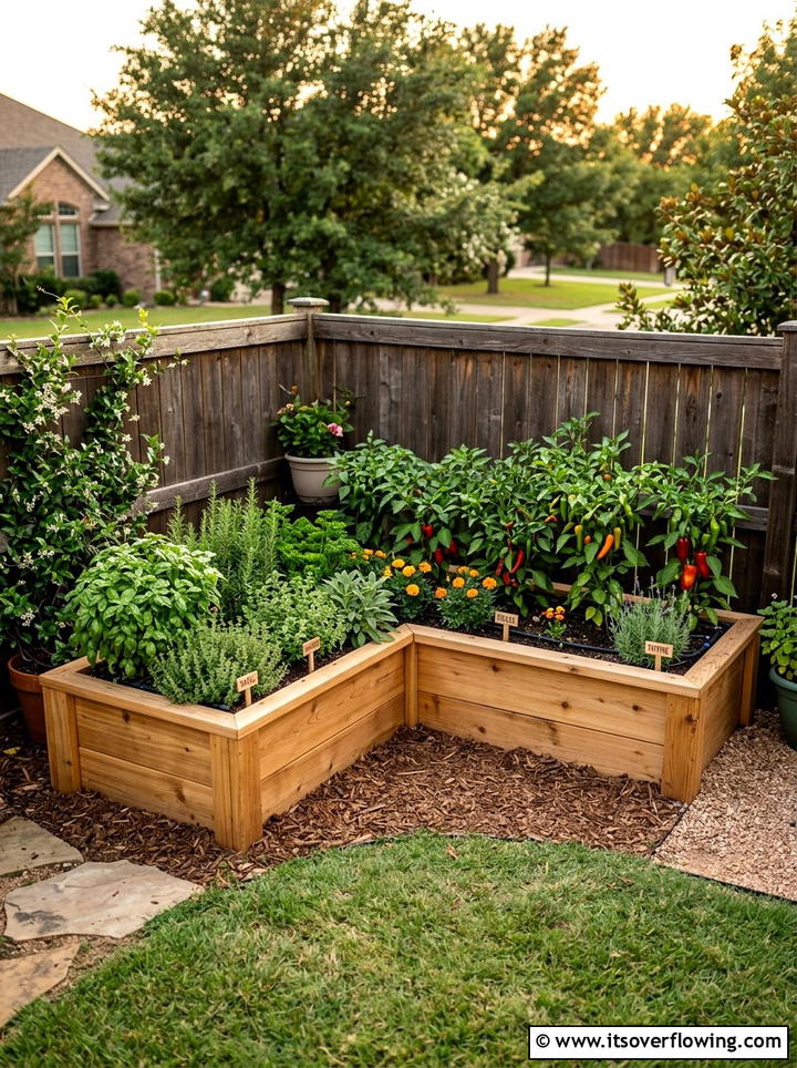 L shaped raised garden beds - 25 backyard ideas with raised beds