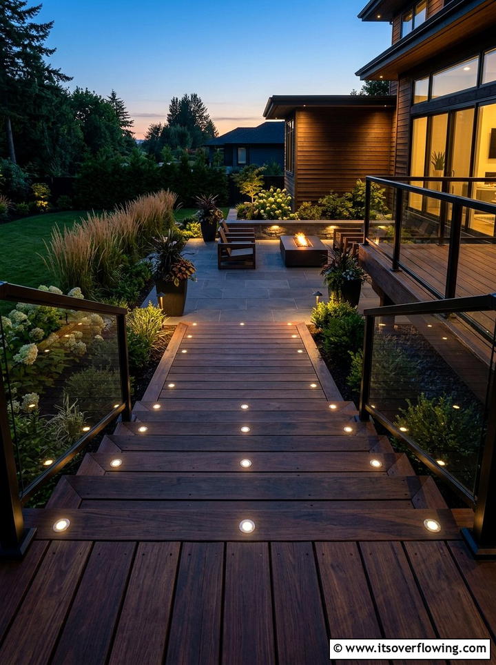 LED Deck Lighting - 25 garden ideas for family gatherings