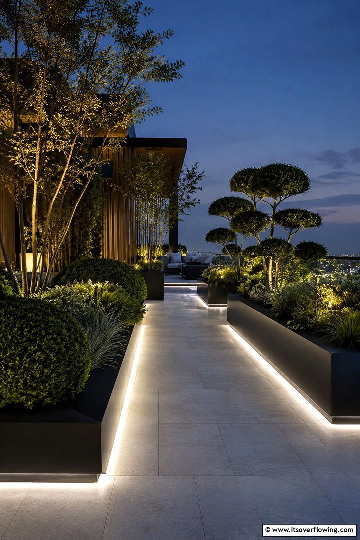 LED Lit Edging - 30 Modern Garden Edging Ideas to Define Your Outdoor Space