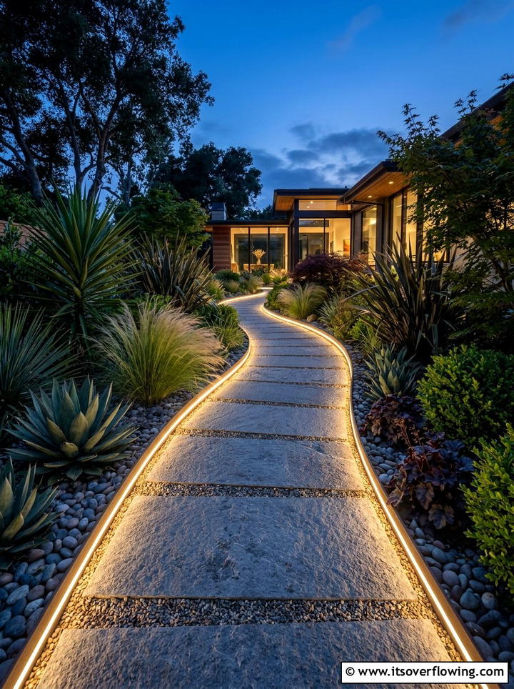 LED Path Lighting - 25 garden ideas for contemporary homes
