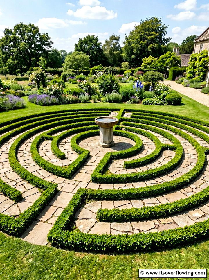 Labyrinth Garden Path - 25 backyard ideas with meditation corner