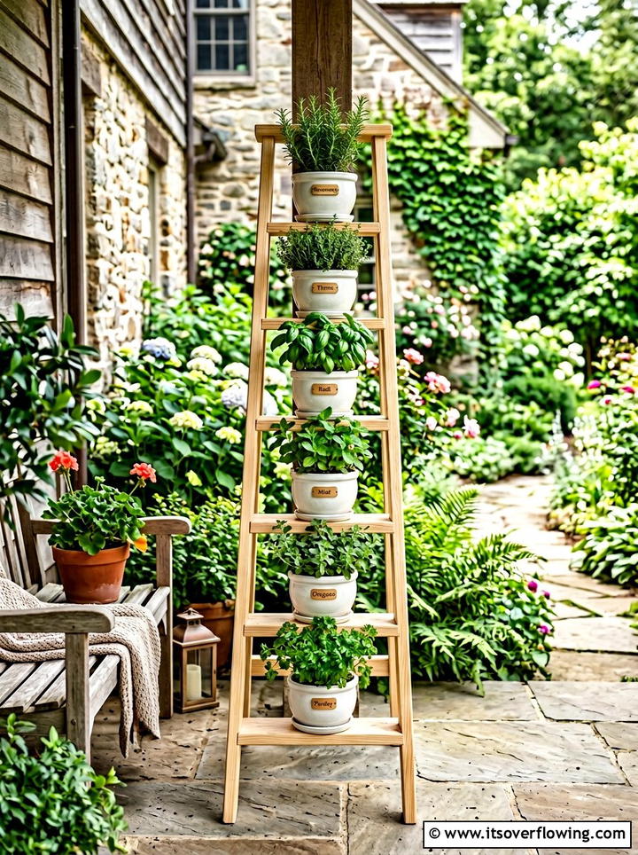 Ladder Planter Garden - 25 small garden ideas with edible garden