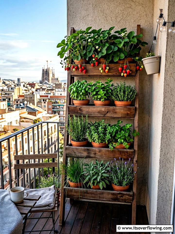 Ladder Style Tiered Planter - 25 garden decor ideas with wooden planters