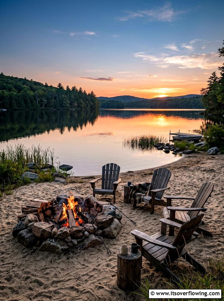 Lakeside Fire Pit - 25 backyard ideas with fire pit