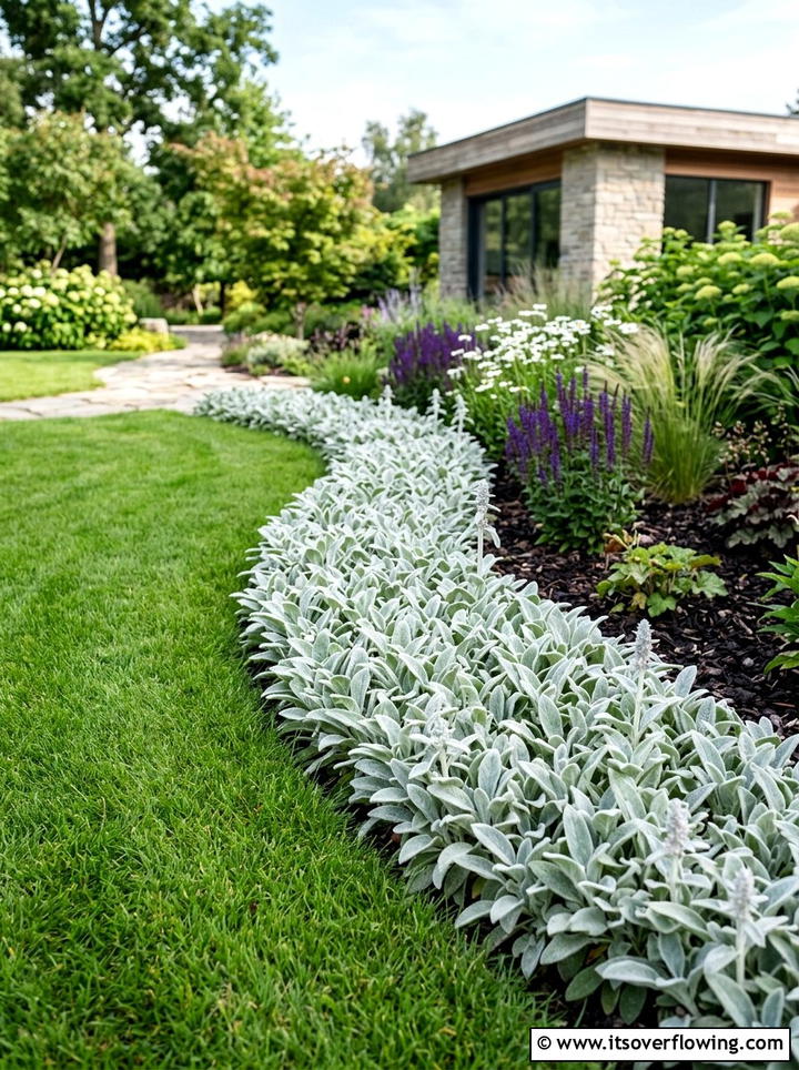 Lambs ear border - 25 creative garden ideas with sensory planting
