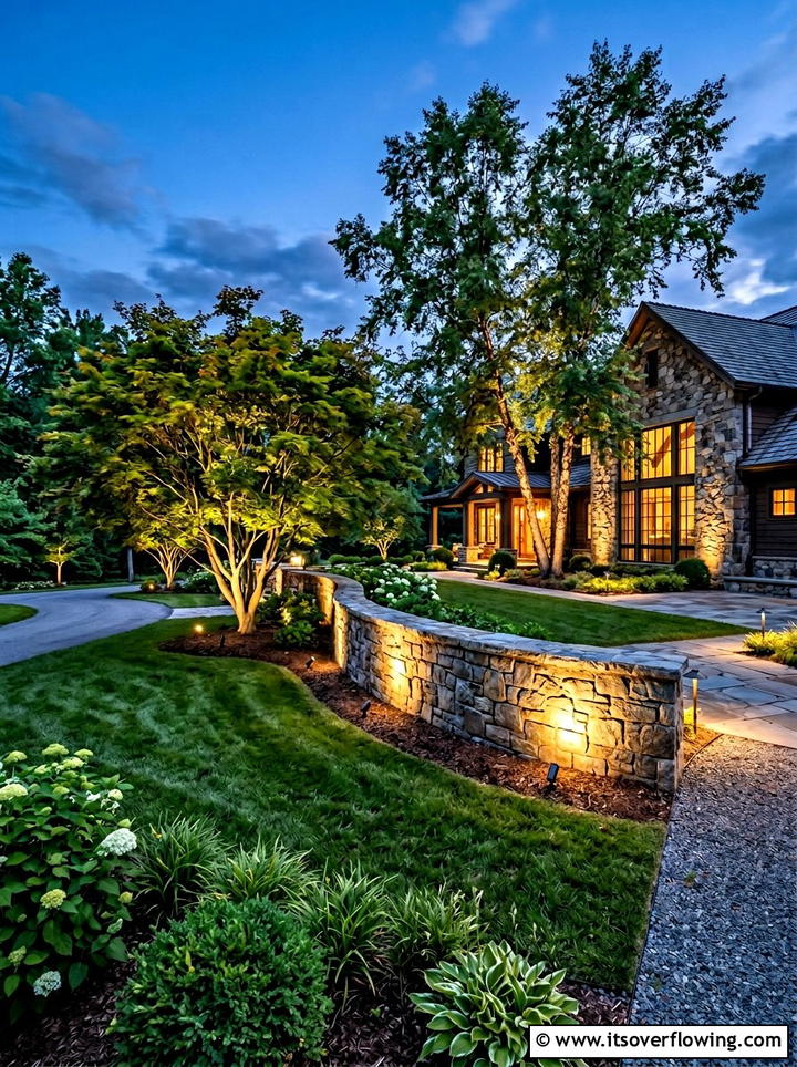 Landscape Spotlights - 25 backyard decorating ideas with lights