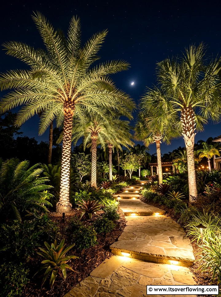 Landscape lighting for trees - 25 backyard ideas with tropical retreat