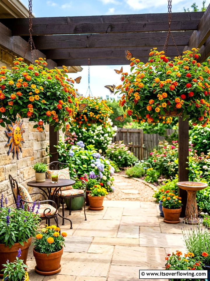 Lantana Butterfly Attractor - 25 garden ideas with hanging baskets