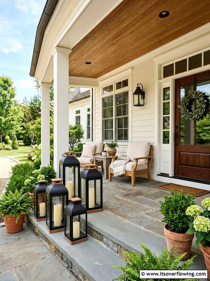 Lantern Porch Decor - 25 front porch decor ideas with neutral tones