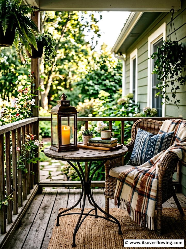 Lantern With Faux Candle - 25 front porch ideas with lanterns