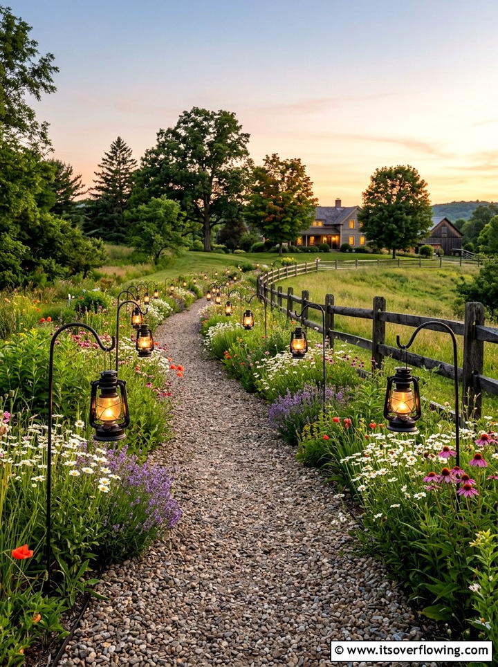 Lantern pathway lighting - 25 garden ideas with pathway lights