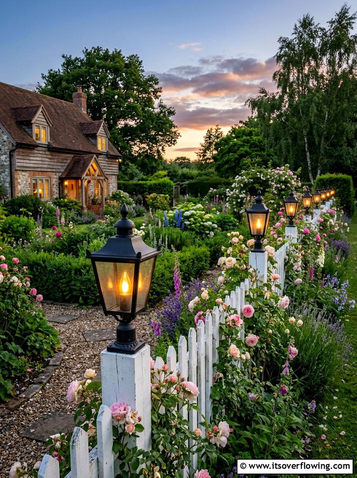 Lanterns On Garden Fence Posts - 25 backyard decorating ideas with lanterns