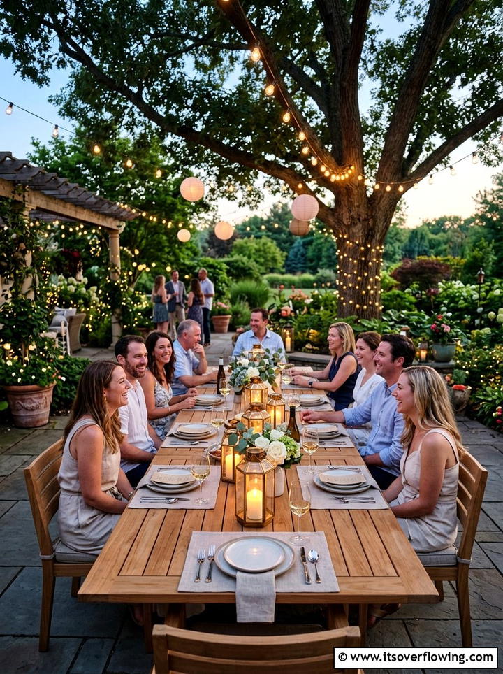 Lanterns On Outdoor Dining Table - 25 backyard decorating ideas with lanterns