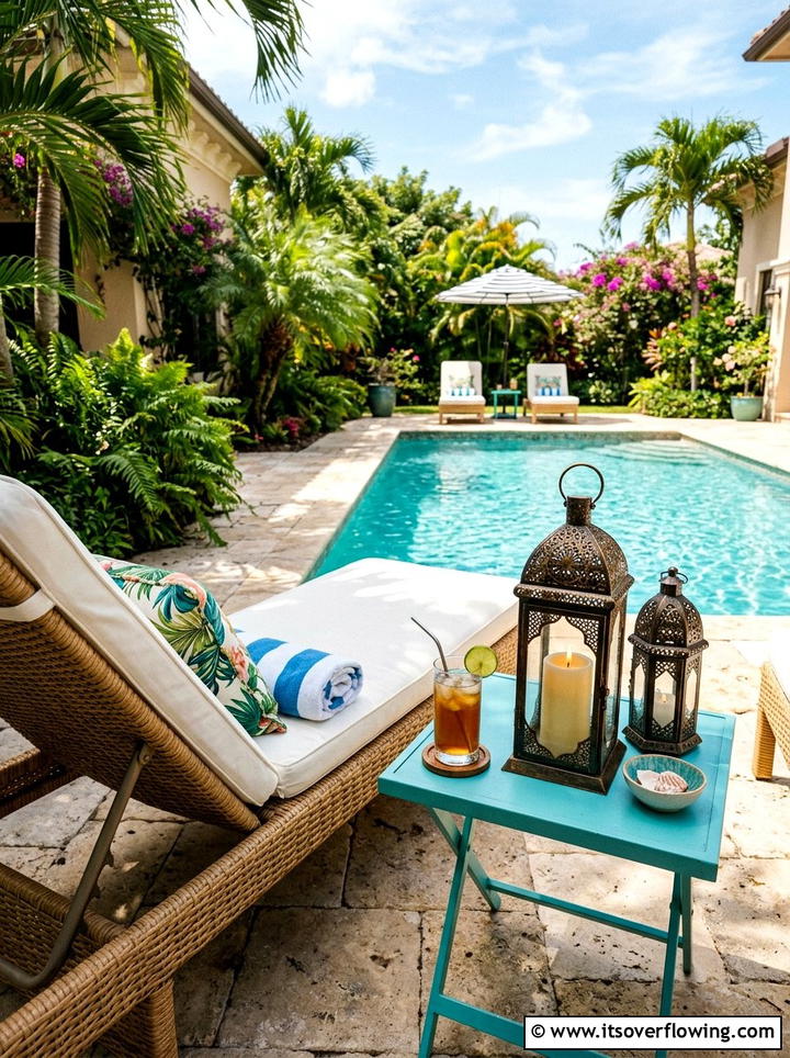 Lanterns On Outdoor Side Table - 25 backyard decorating ideas with lanterns