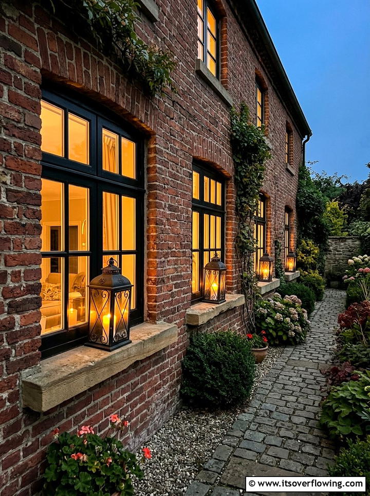 Lanterns On Stone Window Sills - 25 backyard decorating ideas with lanterns