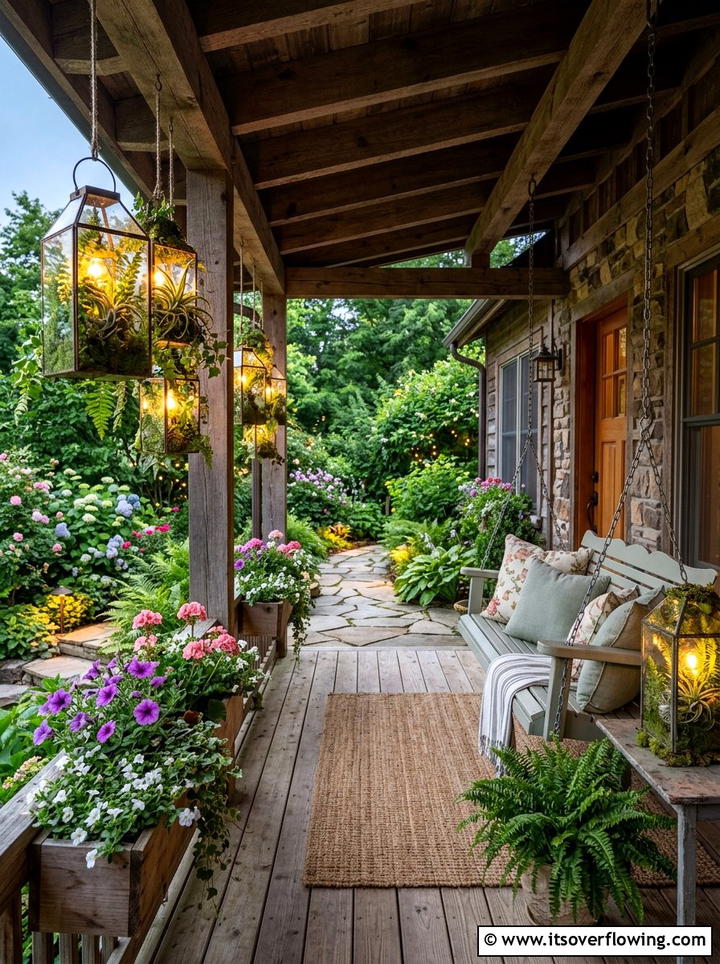 Lanterns With Greenery - 25 front porch decor ideas with lantern clusters
