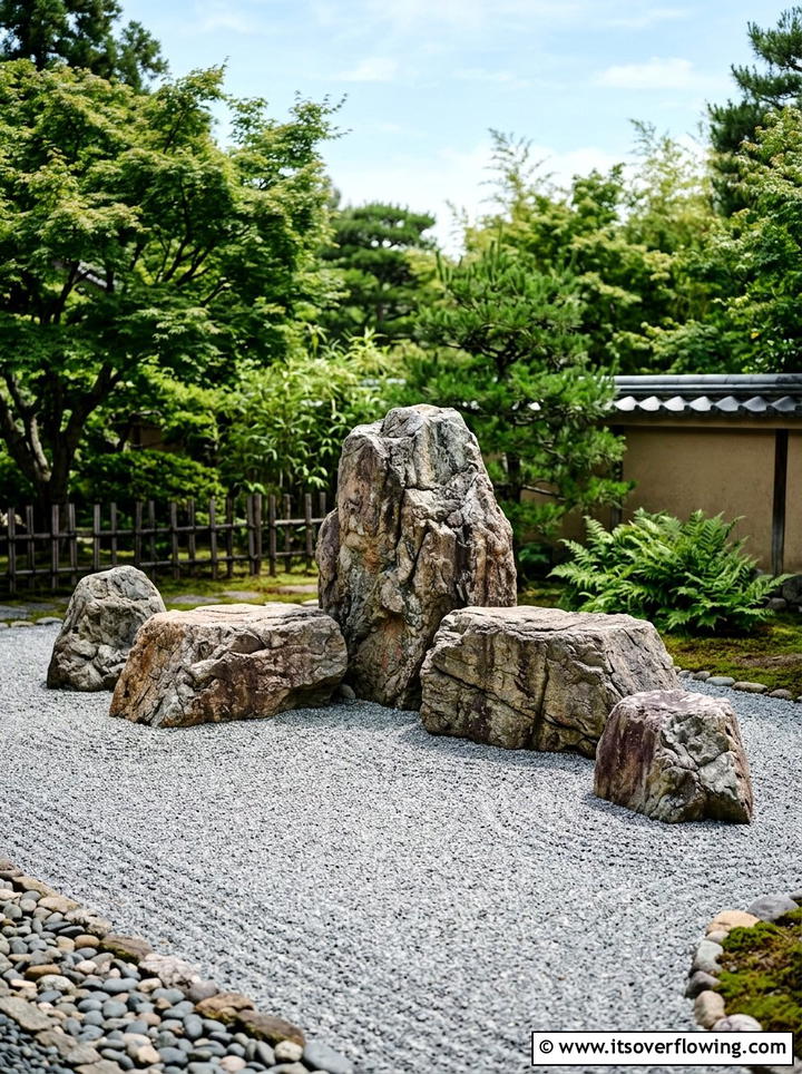 Large Accent Boulders - 25 garden decor ideas for zen gardens