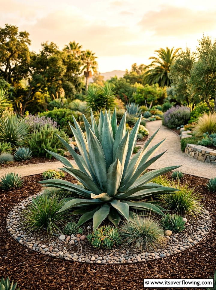 Large Agave Focal Point - 25 backyard ideas with succulents