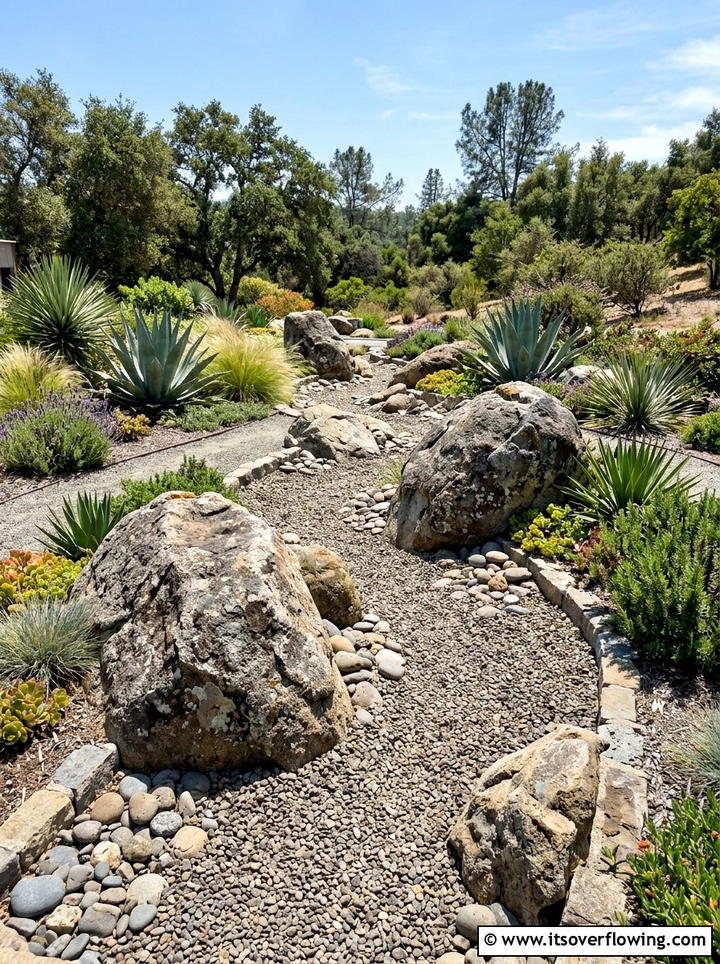 Large Boulders In Dry Creek Bed - 25 backyard ideas with dry creek bed