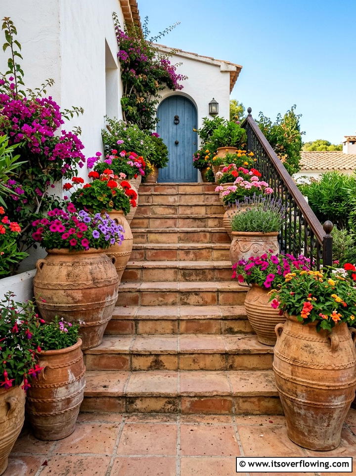 Large Clay Planters - 25 front porch ideas for hot climates