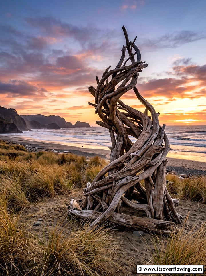 Large Driftwood Sculpture - 25 backyard decorating ideas with statues