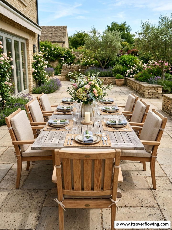 Large Family Patio Table - 25 backyard decorating ideas with family friendly setup