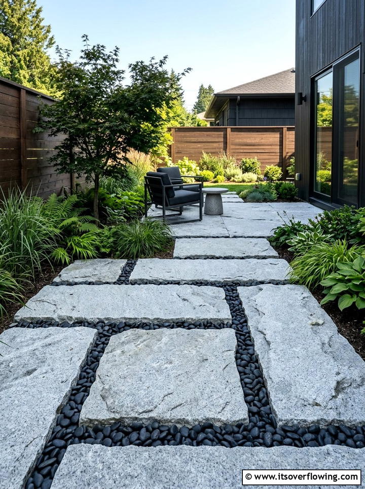 Large Granite Slabs In Small Backyard - 25 small garden ideas with stepping stones