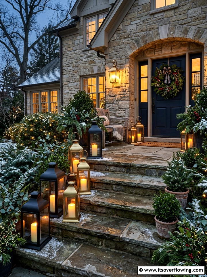 Large Metal Lantern - 25 front porch ideas for cold climates