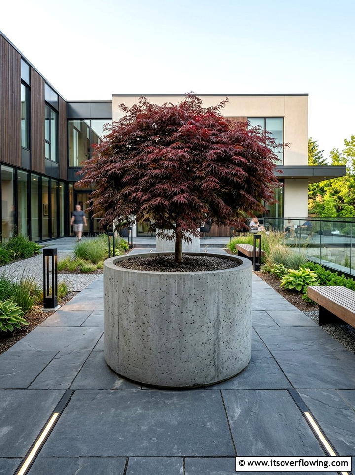 Large Scale Tree Planter - 25 garden ideas with planter boxes