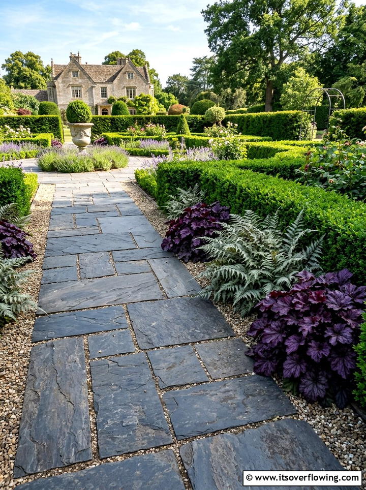 Large Slate Stone Walk - 25 reusing old things ideas for garden pathways