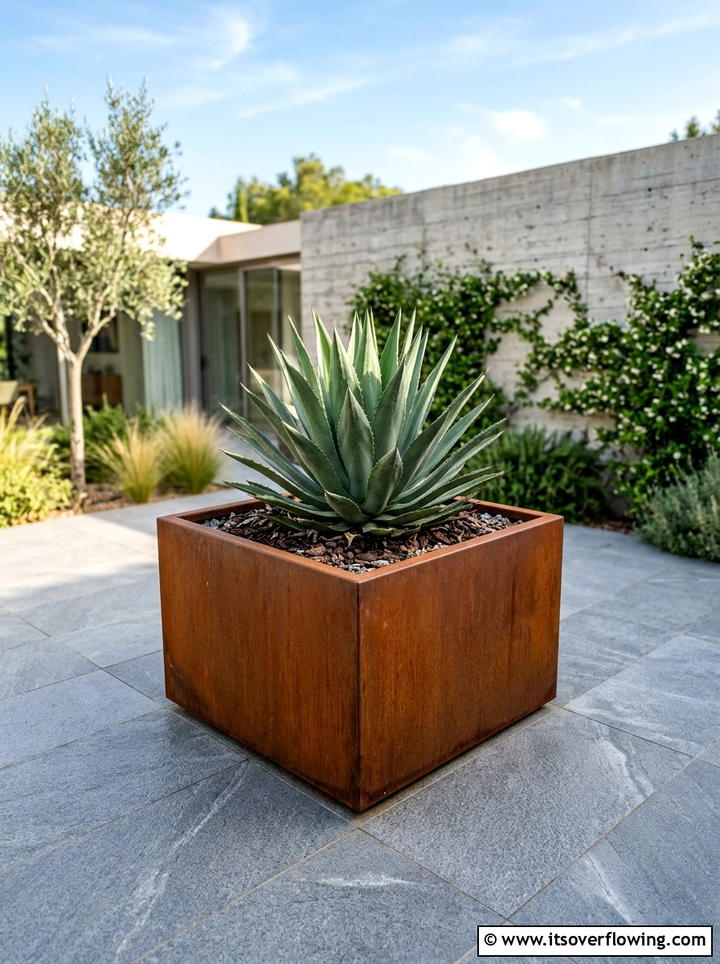 Large Square Planter - 25 small garden ideas with minimalist style
