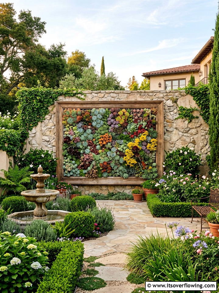 Large Succulent Picture Frame - 25 garden ideas with succulent frames
