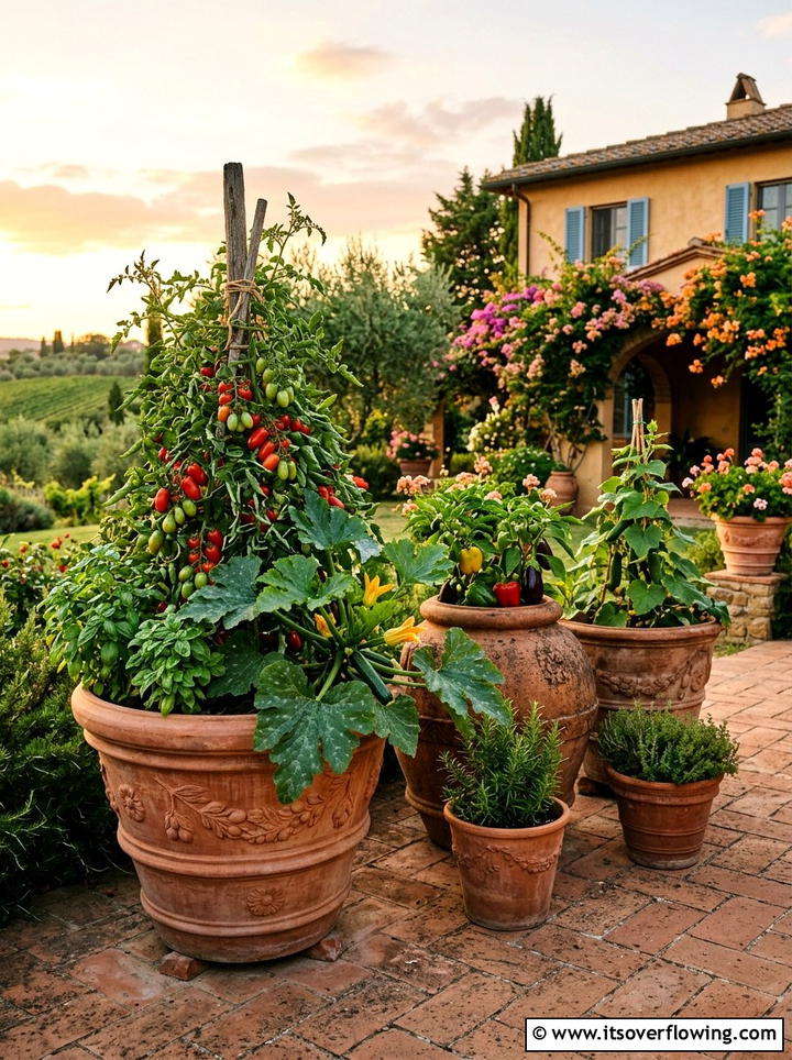 Large Terra Cotta Vegetable Pot - 25 creative garden ideas with container vegetables