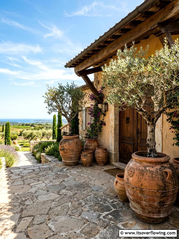 Large Terracotta Planters - 25 front porch ideas for south facing porch