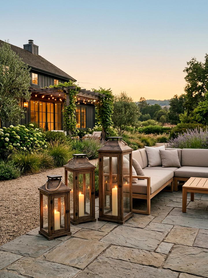 Large Wood Lantern - 25 backyard decorating ideas with candle holders