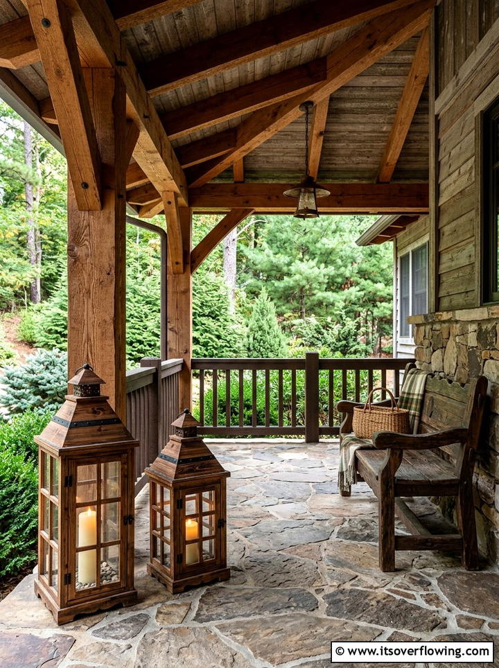 Large Wood Lanterns - 25 front porch decor ideas with lanterns