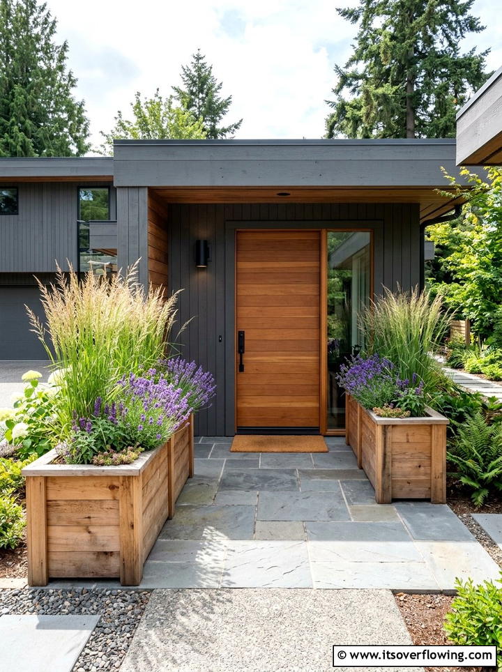 Large Wood Planters - 25 front porch ideas with wood accents