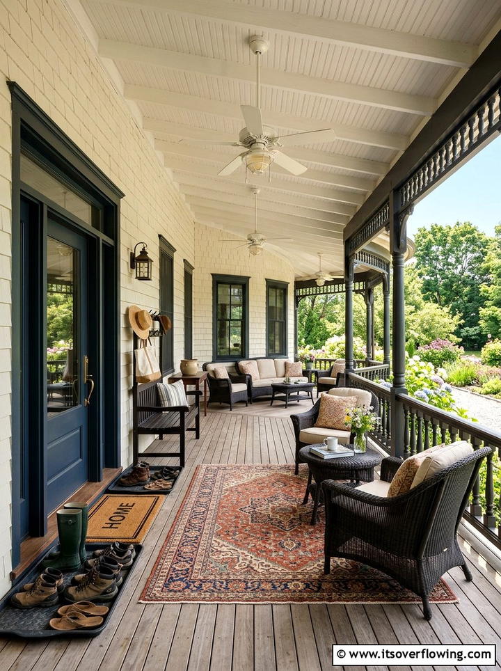 Large Wrap Around Porch - 25 front porch ideas with boot tray