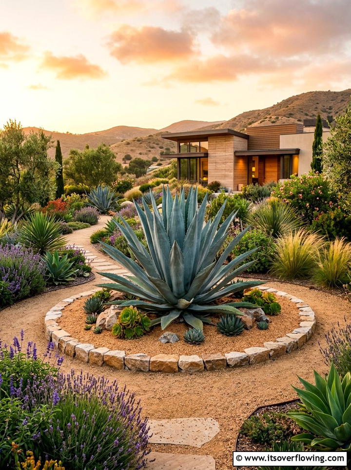 Large agave focal point - 25 garden ideas for desert style