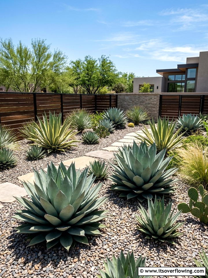 Large agave landscape - 25 garden design ideas with succulent beds