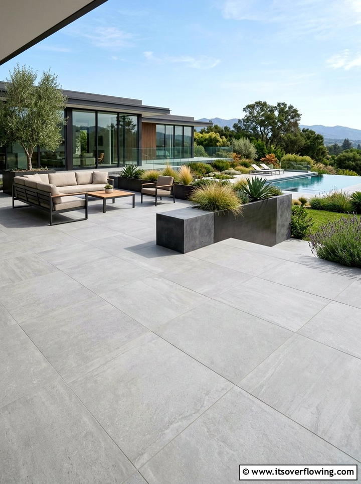 Large format tile - 25 garden ideas for minimalist style