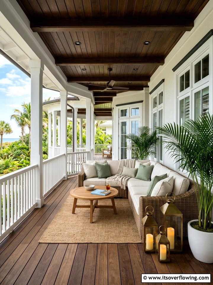 Large wrap around porch - 25 front porch decor ideas with cushions