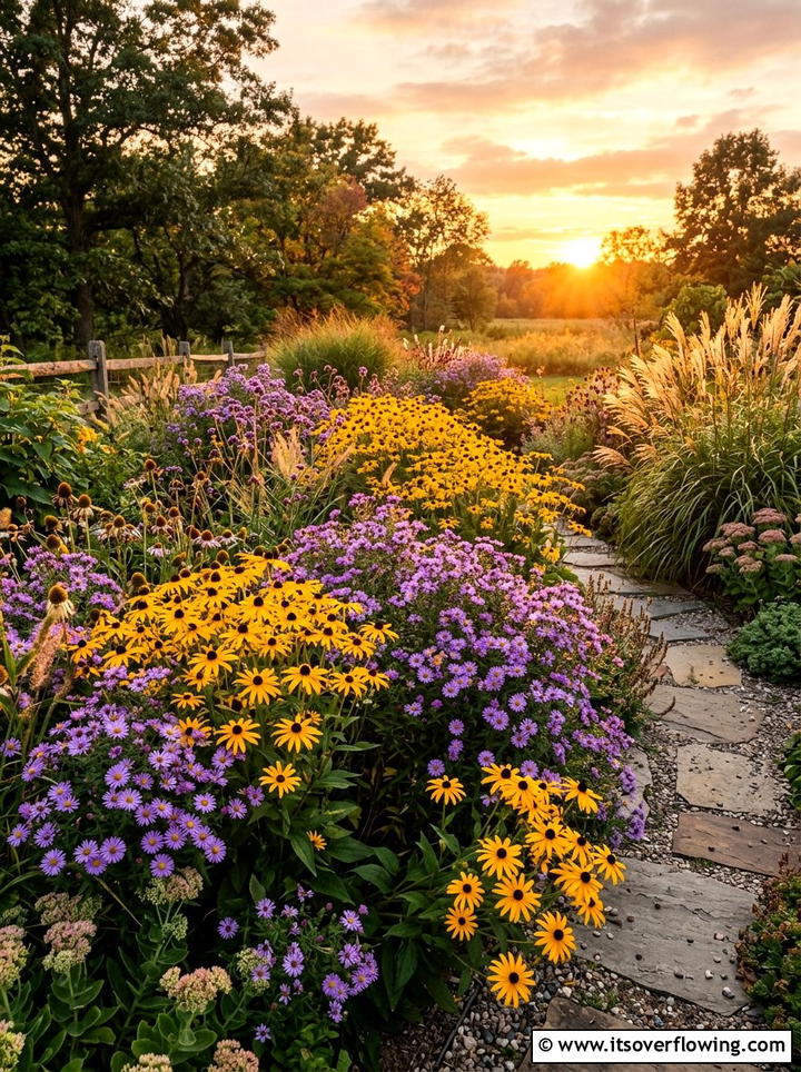 Late summer flowering perennials - 25 small garden ideas for year round color