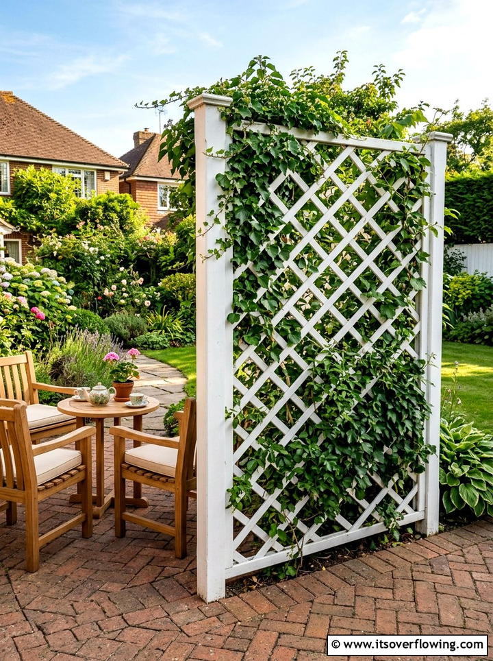 Lattice Panel Screen - 25 reusing old things ideas for privacy screens