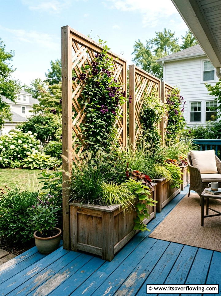 Lattice Planter Box Combo - 25 front porch ideas with lattice panels