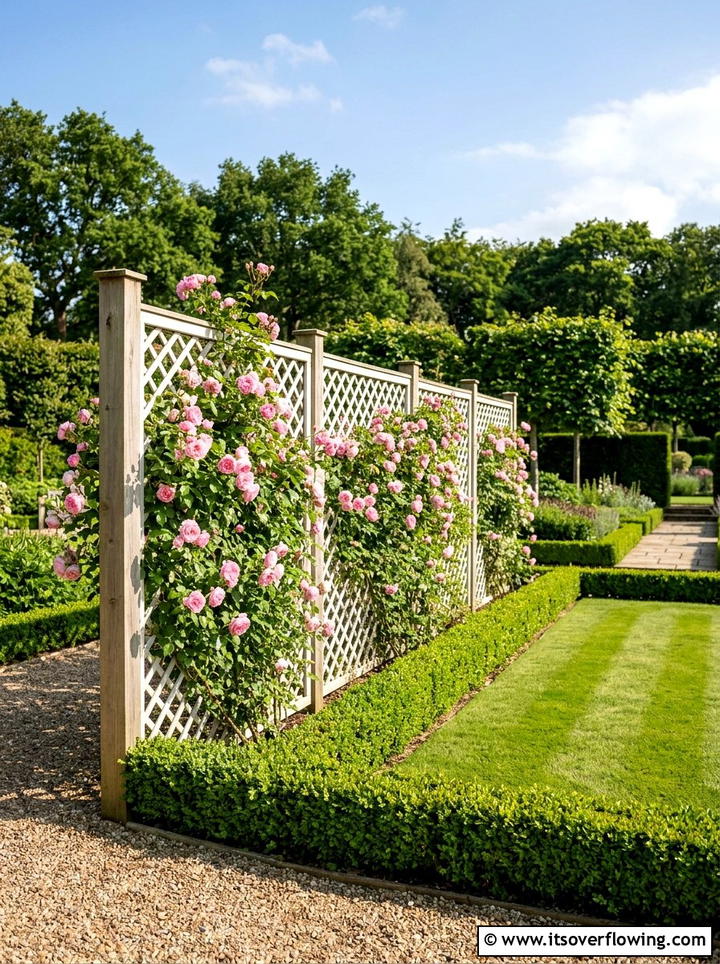 Lattice Trellis Panels - 25 garden decor ideas with fence decorations