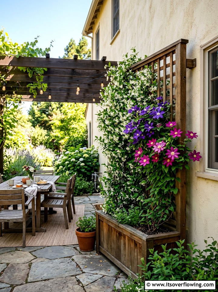 Lattice Trellis Planter Box - 25 garden ideas with planter boxes